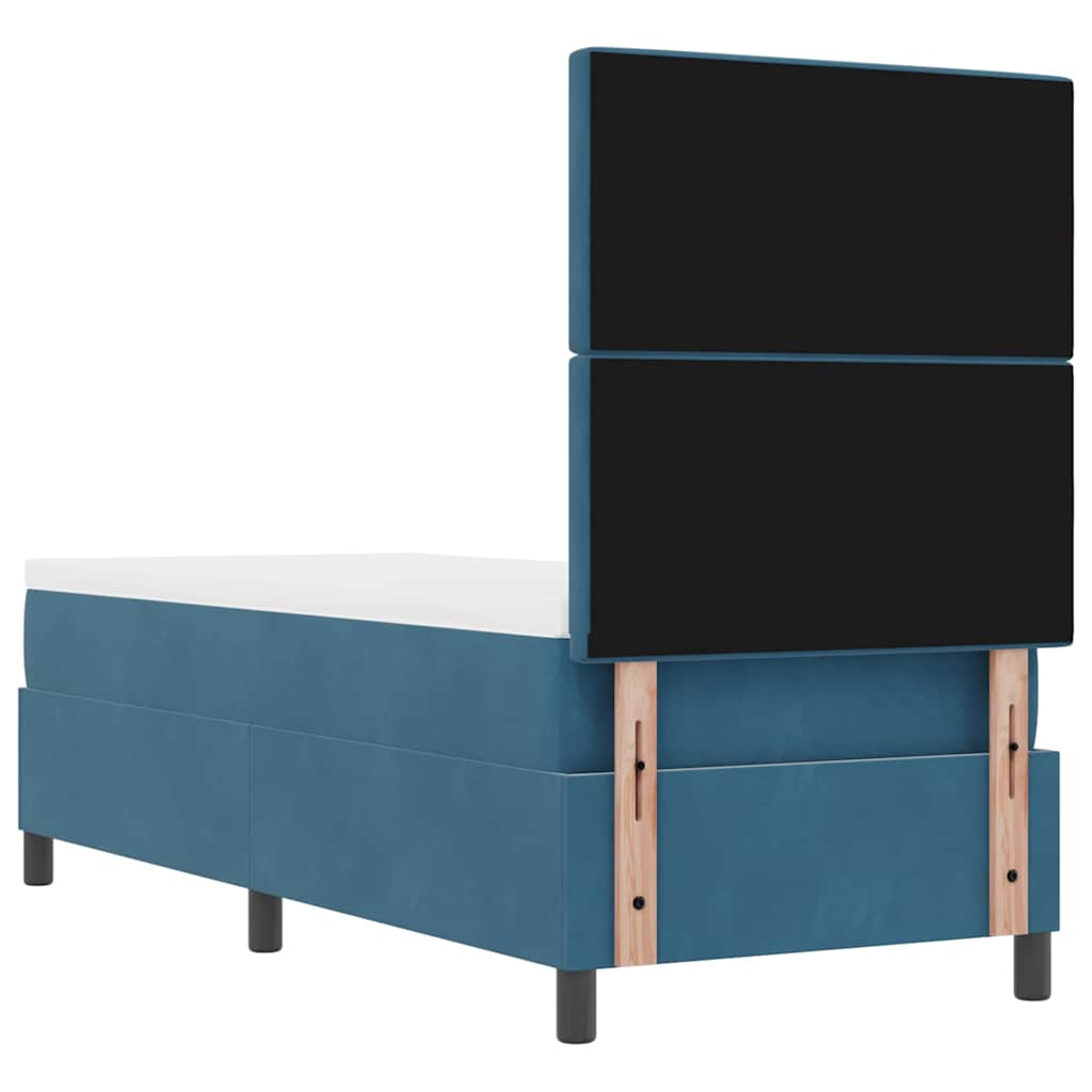 vidaXL Łóżko sprężynowe Ciemnoniebieski 80 x 200 cm Aksamit