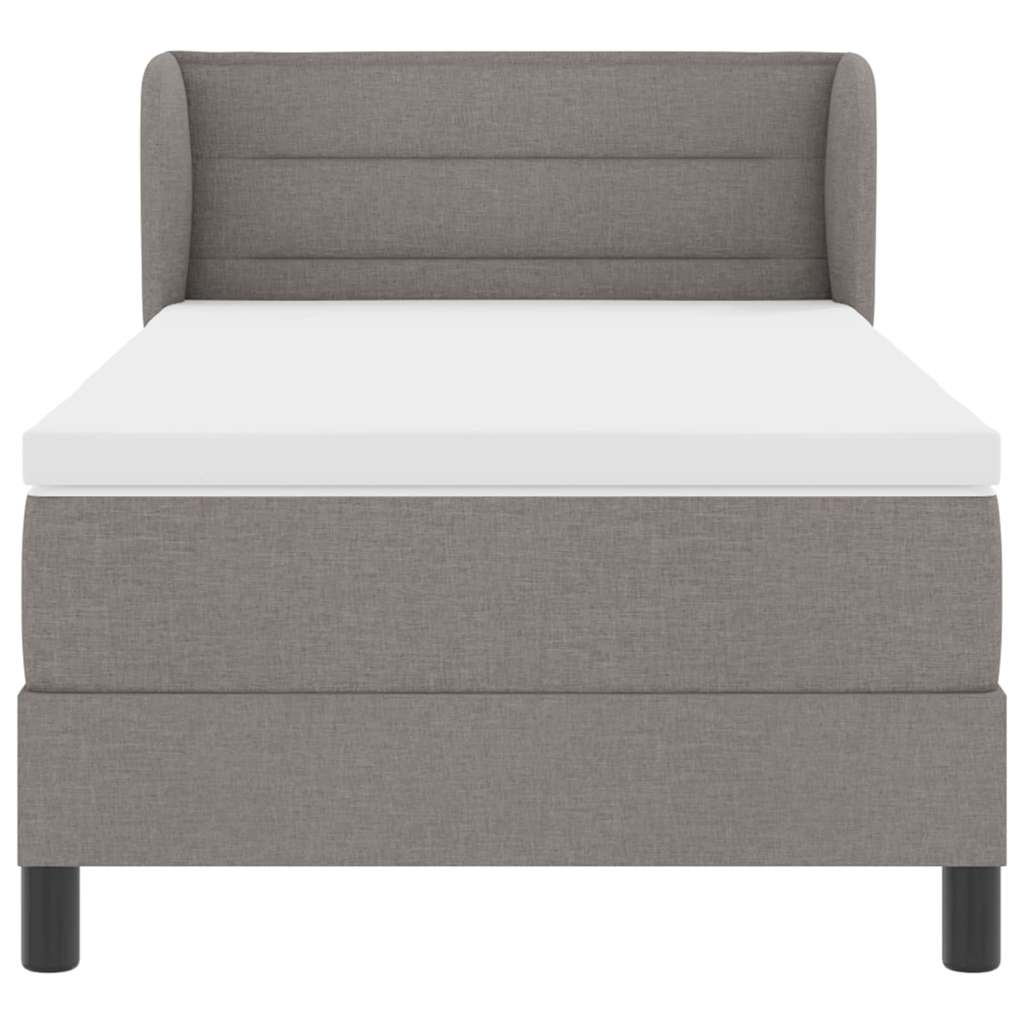 vidaXL Łóżko sprężynowe z materacem Ciemnoszary 90 x 190 cm tkanina