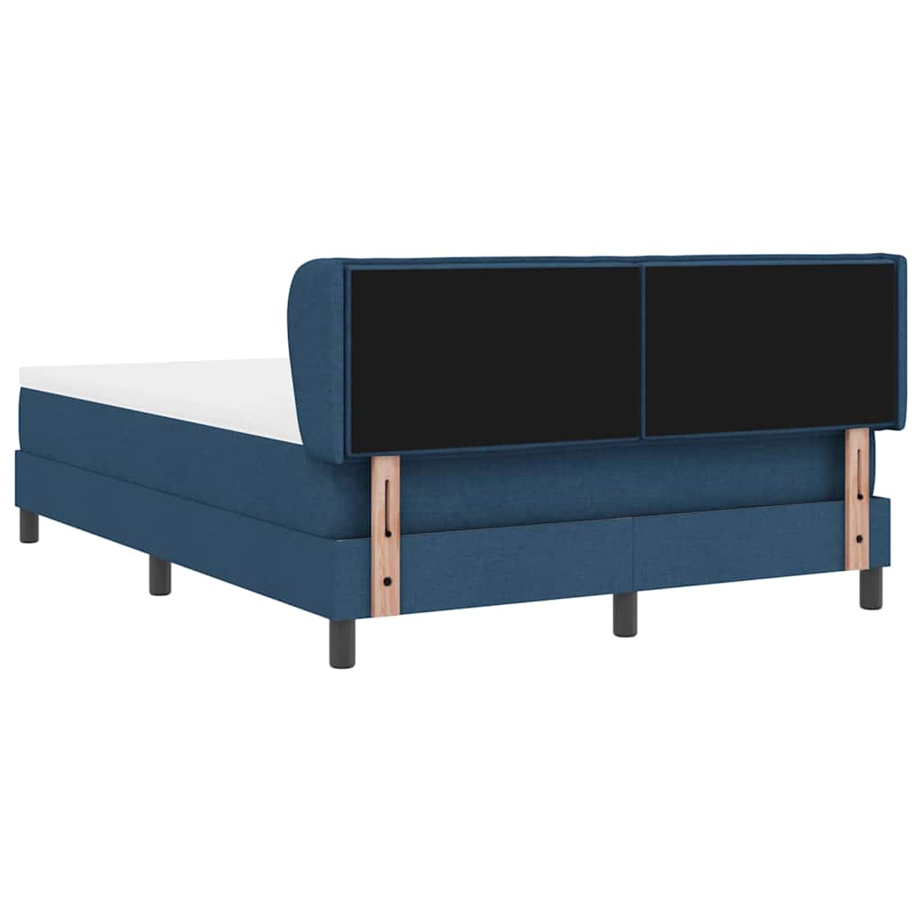 vidaXL Łóżko sprężynowe z materacem Niebieski 140 x 190 cm tkanina