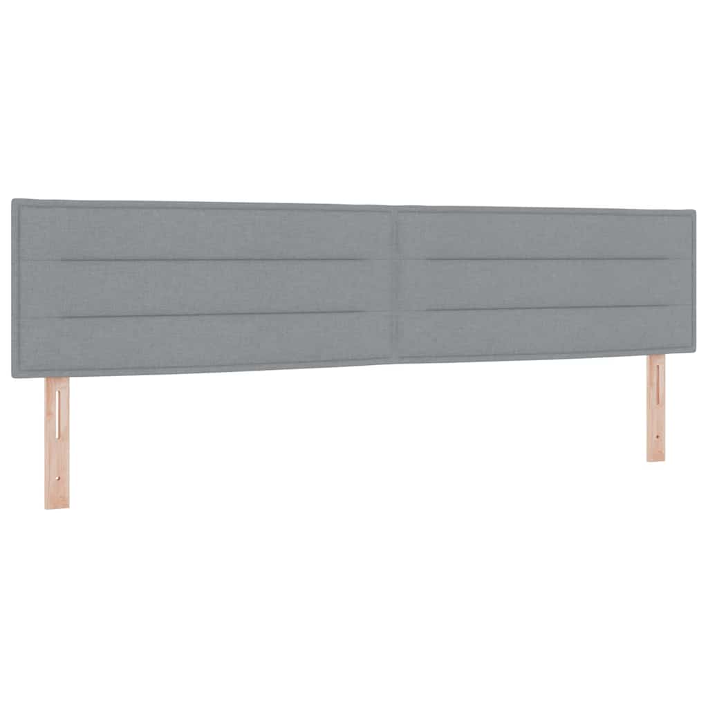 vidaXL Łóżko sprężynowe z materacem Jasnoszary 200 x 200 cm tkanina