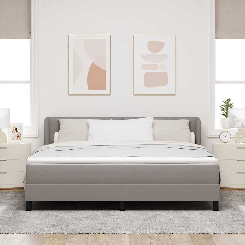 vidaXL Łóżko sprężynowe z materacem Ciemnoszary 180 x 200 cm tkanina