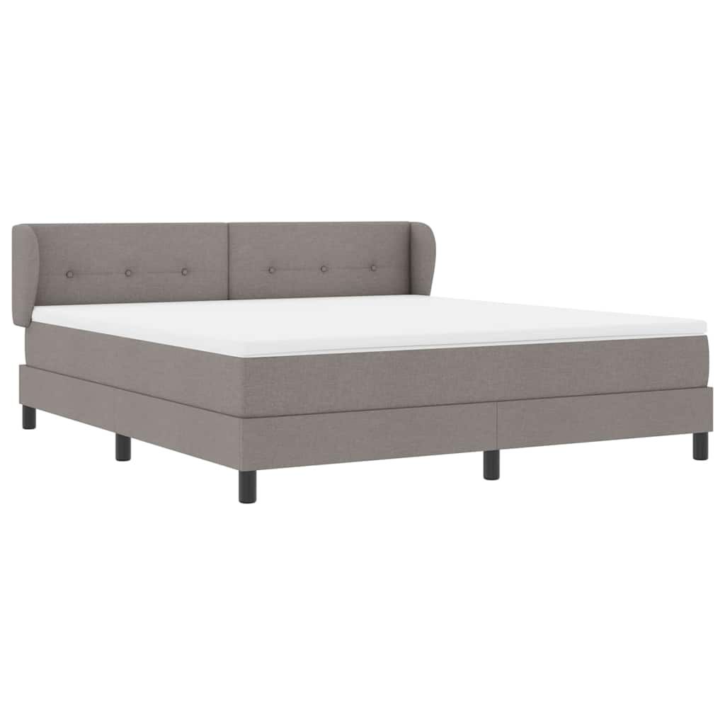 vidaXL Łóżko sprężynowe z materacem Ciemnoszary 180 x 200 cm tkanina