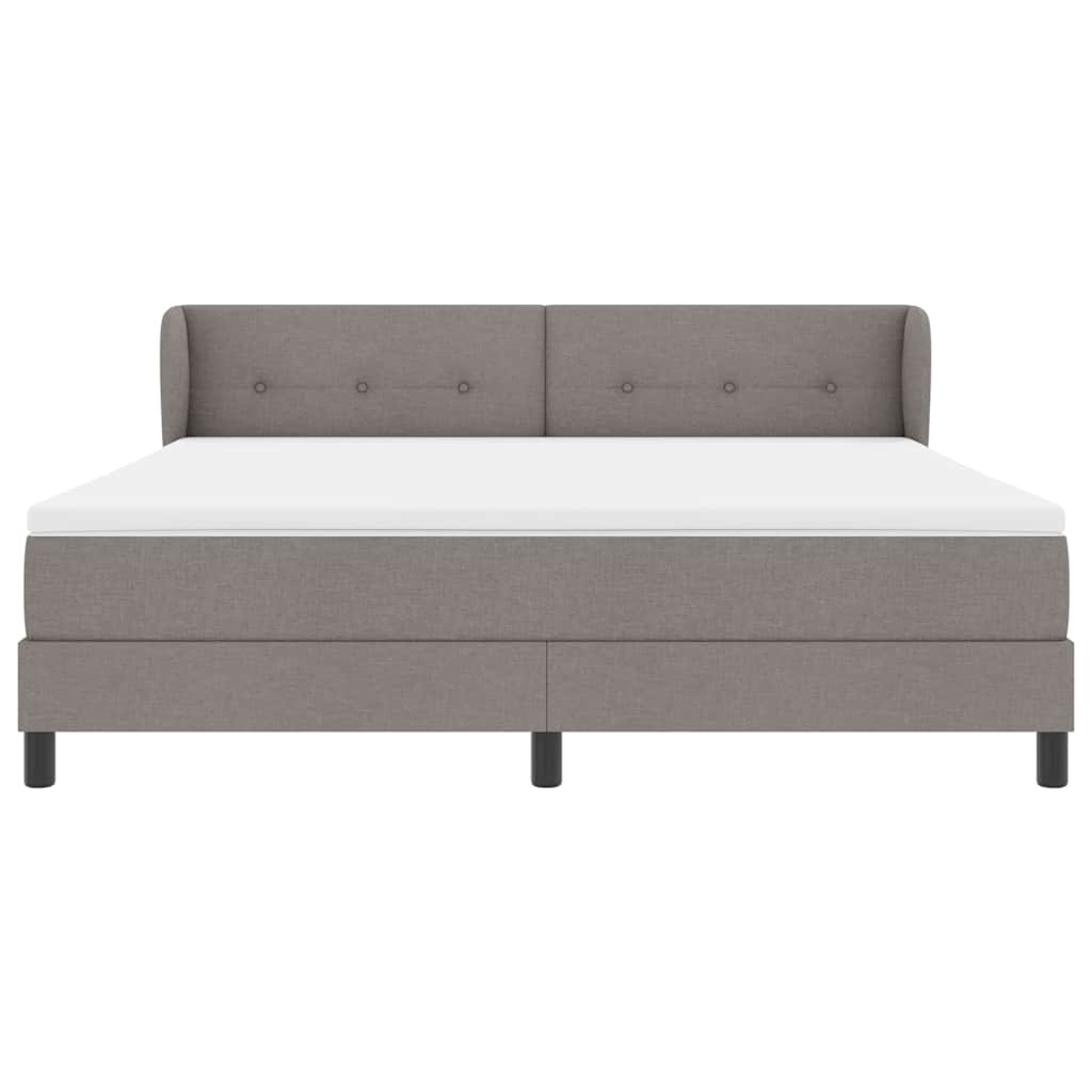vidaXL Łóżko sprężynowe z materacem Ciemnoszary 180 x 200 cm tkanina