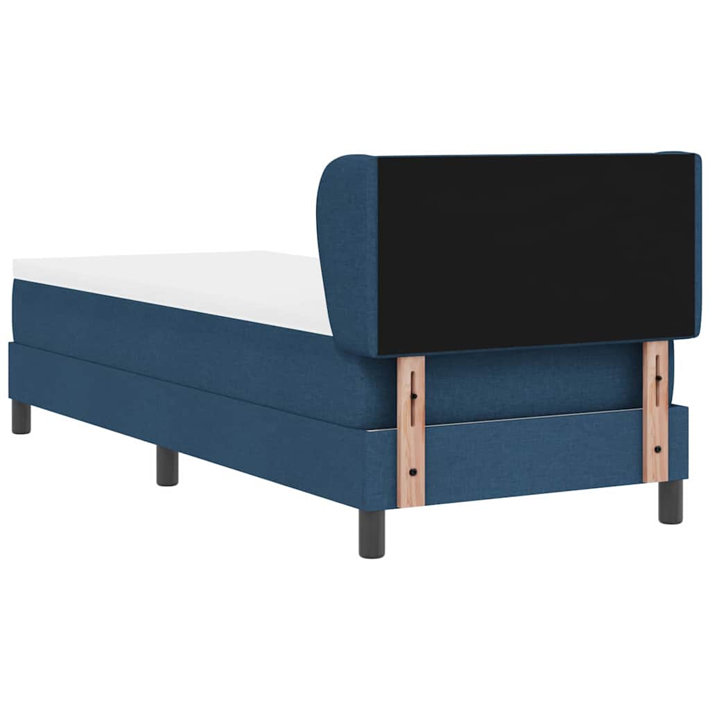 vidaXL Łóżko sprężynowe z materacem Niebieski 80 x 200 cm tkanina