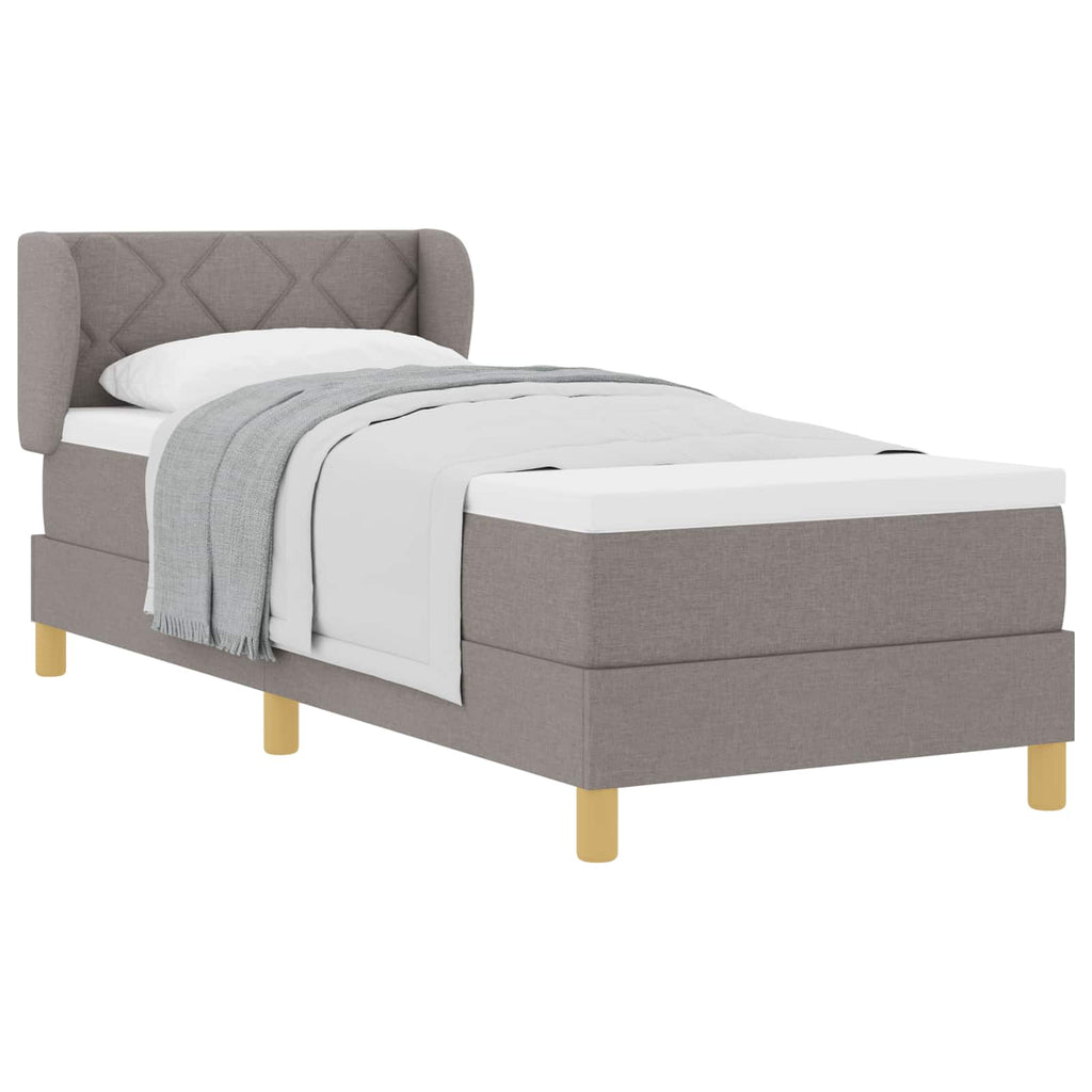 vidaXL Łóżko sprężynowe z materacem Ciemnoszary 80 x 200 cm tkanina