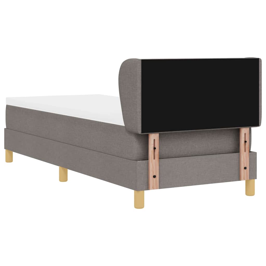 vidaXL Łóżko sprężynowe z materacem Ciemnoszary 80 x 200 cm tkanina