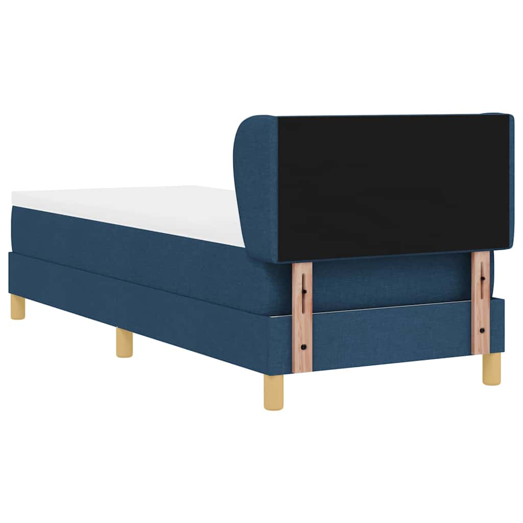 vidaXL Łóżko sprężynowe z materacem Niebieski 80 x 200 cm tkanina