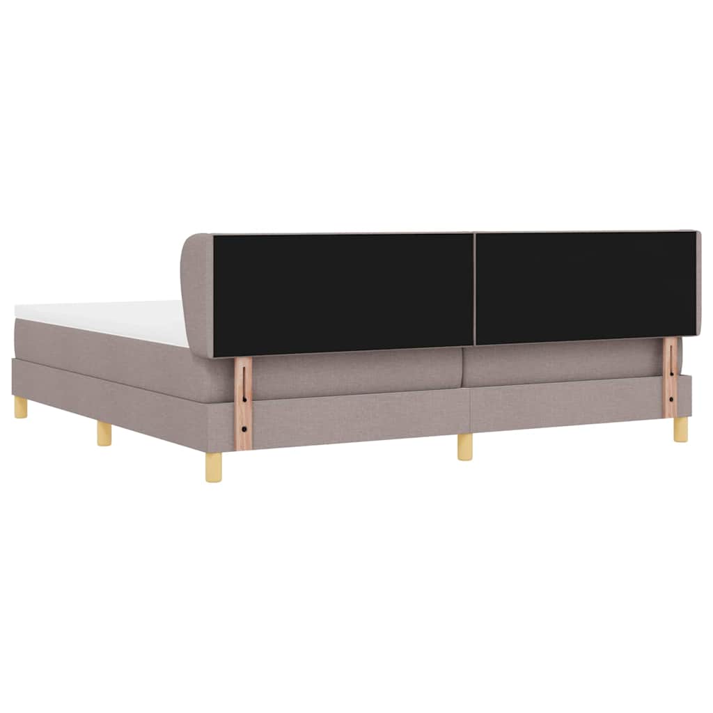 vidaXL Łóżko sprężynowe z materacem Ciemnoszary 200 x 200 cm tkanina