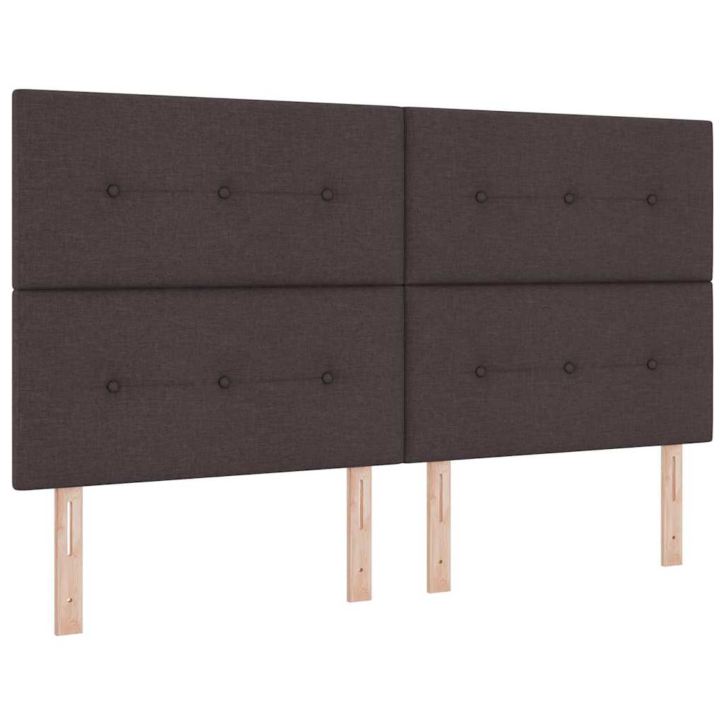 vidaXL Łóżko sprężynowe ciemnobrązowy 180 x 200 cm tkanina