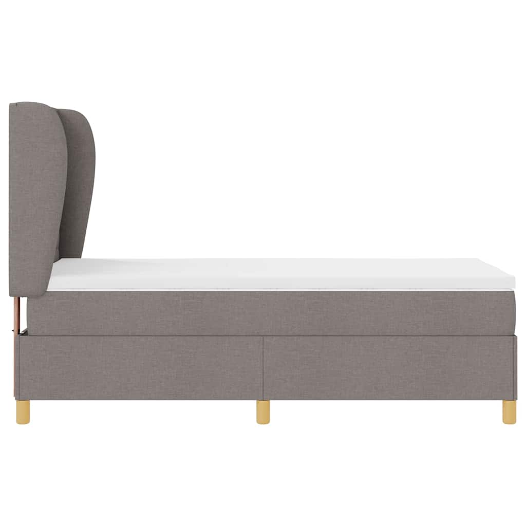 vidaXL Łóżko sprężynowe Z zagłówkiem Ciemnoszary 200 x 80 cm tkanina