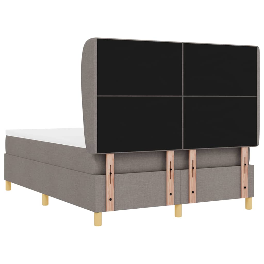 vidaXL Łóżko sprężynowe z materacem Ciemnoszary 200 x 140 cm tkanina