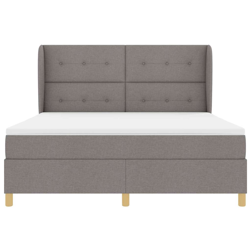 vidaXL Łóżko sprężynowe z materacem Ciemnoszary 200 x 180 cm tkanina