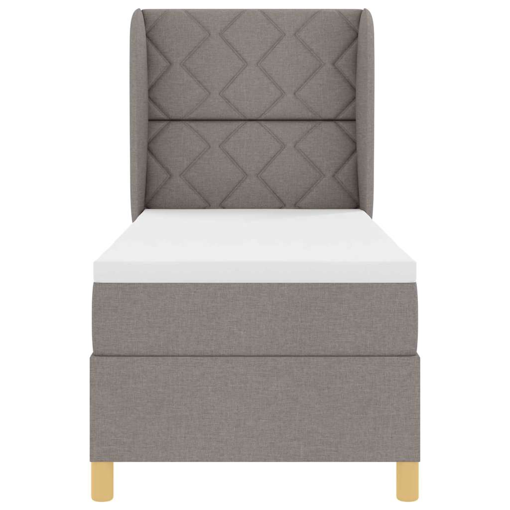 vidaXL Łóżko sprężynowe z materacem Ciemnoszary 200 x 80 cm tkanina