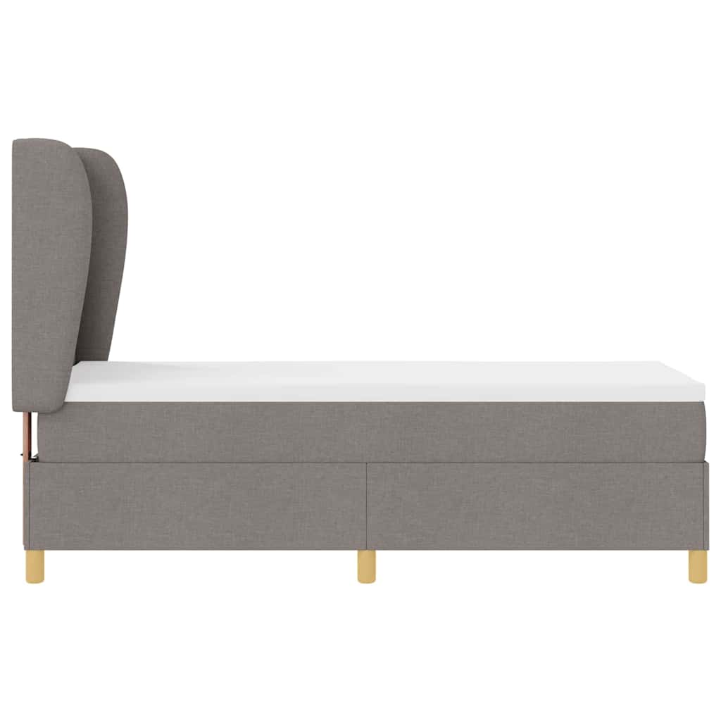 vidaXL Łóżko sprężynowe z materacem Ciemnoszary 200 x 80 cm tkanina