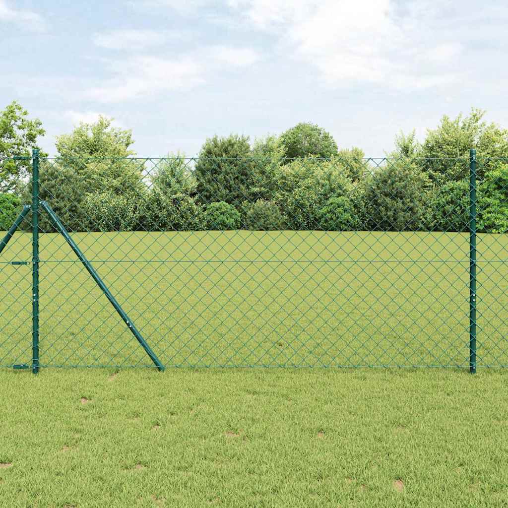 vidaXL Ogrodzenie spawane do mocowania w gruncie 10 x 1,5 m (S x W)