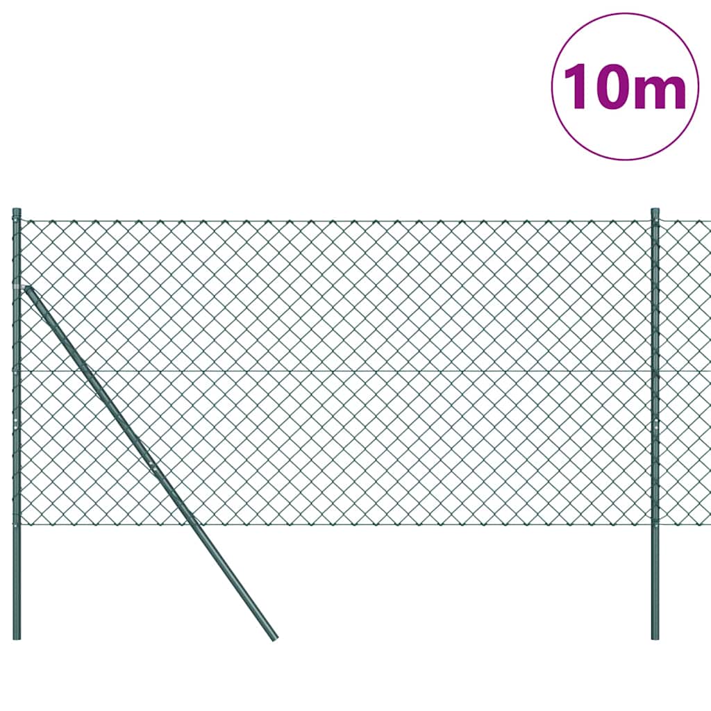 vidaXL Ogrodzenie spawane do mocowania w gruncie 10 x 1,5 m (S x W)