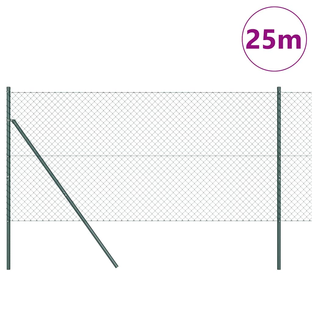 vidaXL Ogrodzenie spawane do mocowania w gruncie 25 x 1 m (S x W)