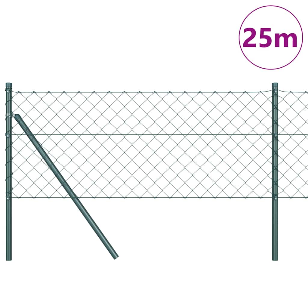 vidaXL Ogrodzenie spawane do mocowania w gruncie 25 x 0,8 m (S x W)