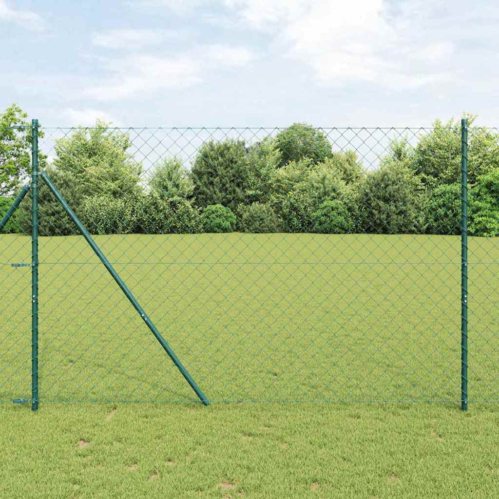 vidaXL Ogrodzenie spawane do mocowania w gruncie 25 x 1,5 m (S x W)