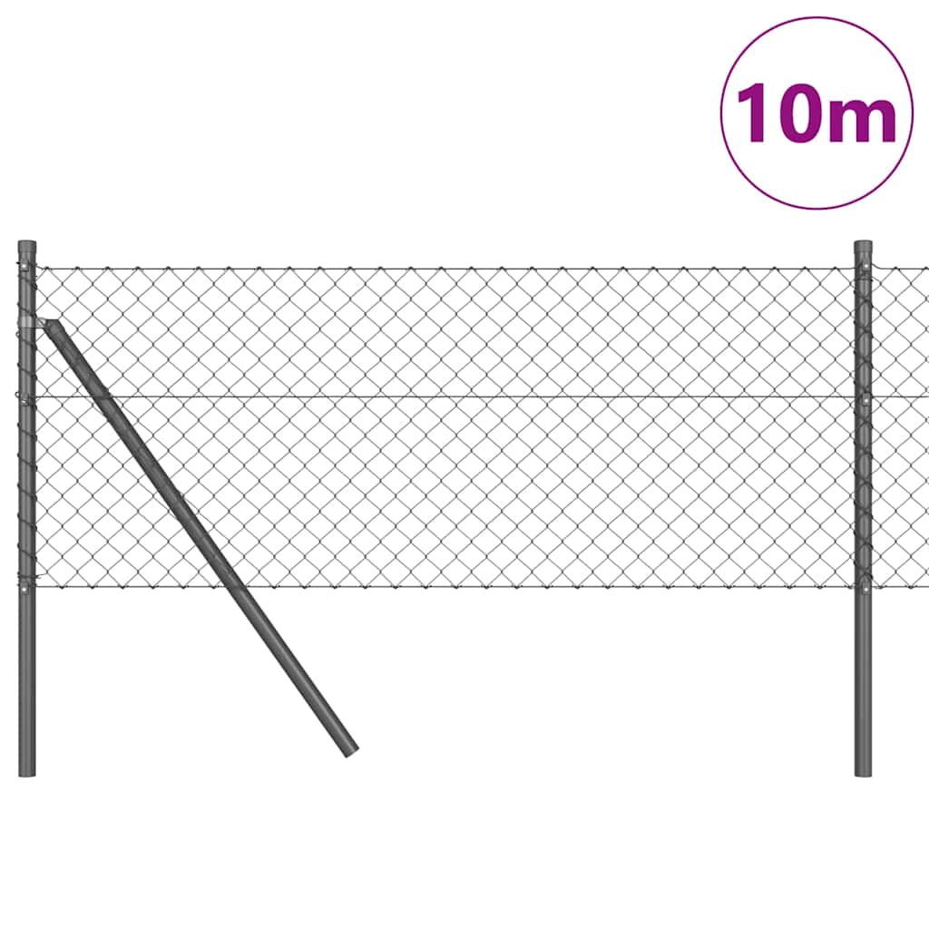 vidaXL Ogrodzenie spawane do mocowania w gruncie 10 x 0,8 m (S x W)