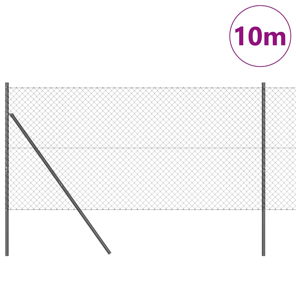 vidaXL Ogrodzenie spawane do mocowania w gruncie 10 x 1 m (S x W)