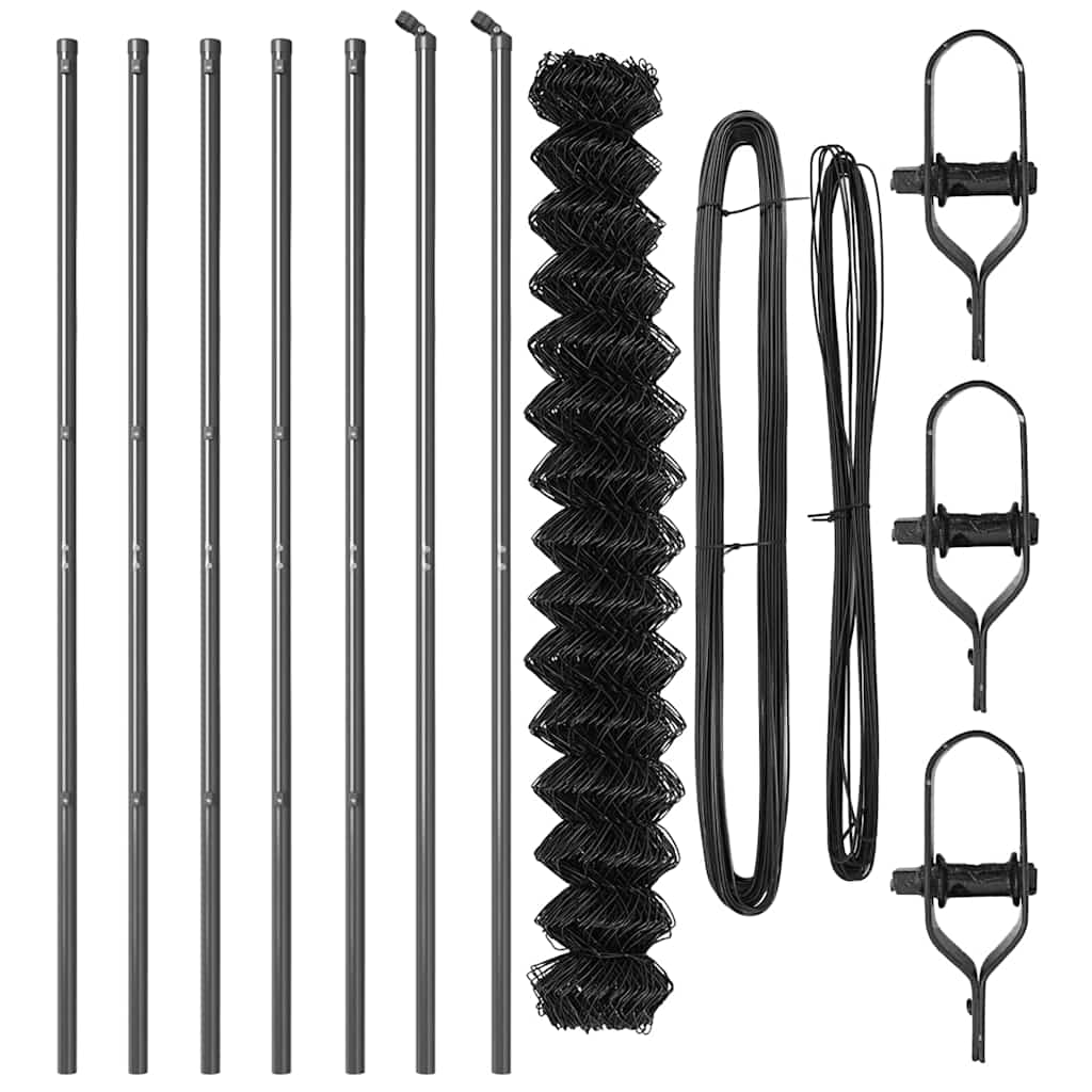 vidaXL Ogrodzenie spawane do mocowania w gruncie 10 x 1,6 m (S x W)