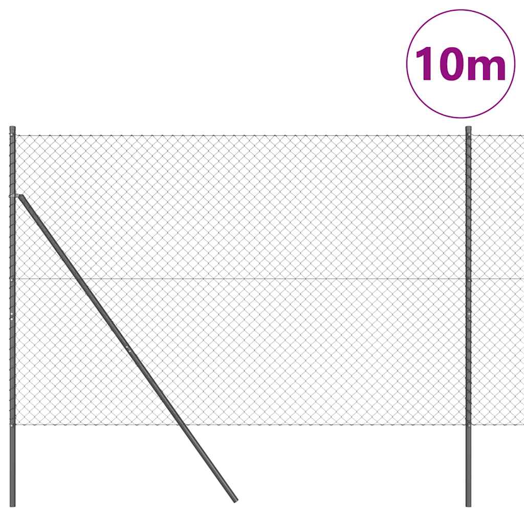 vidaXL Ogrodzenie spawane do mocowania w gruncie 10 x 1,6 m (S x W)