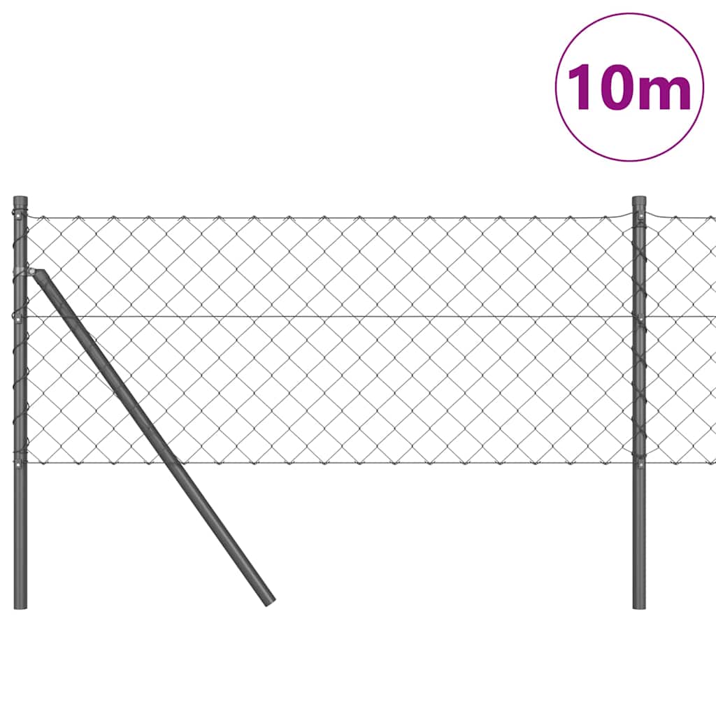 vidaXL Ogrodzenie spawane do mocowania w gruncie 10 x 0,8 m (S x W)