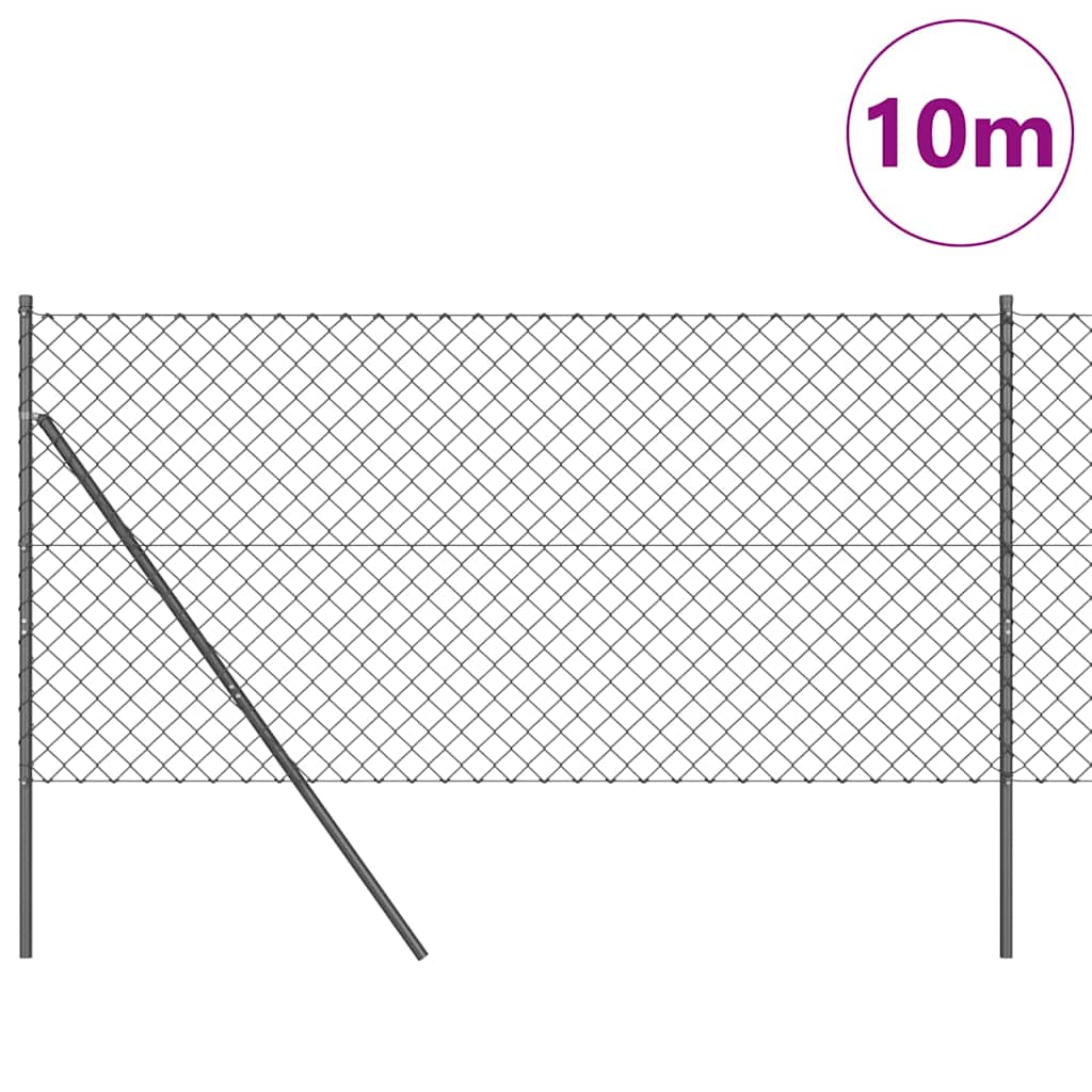 vidaXL Ogrodzenie spawane do mocowania w gruncie 10 x 1,2 m (S x W)