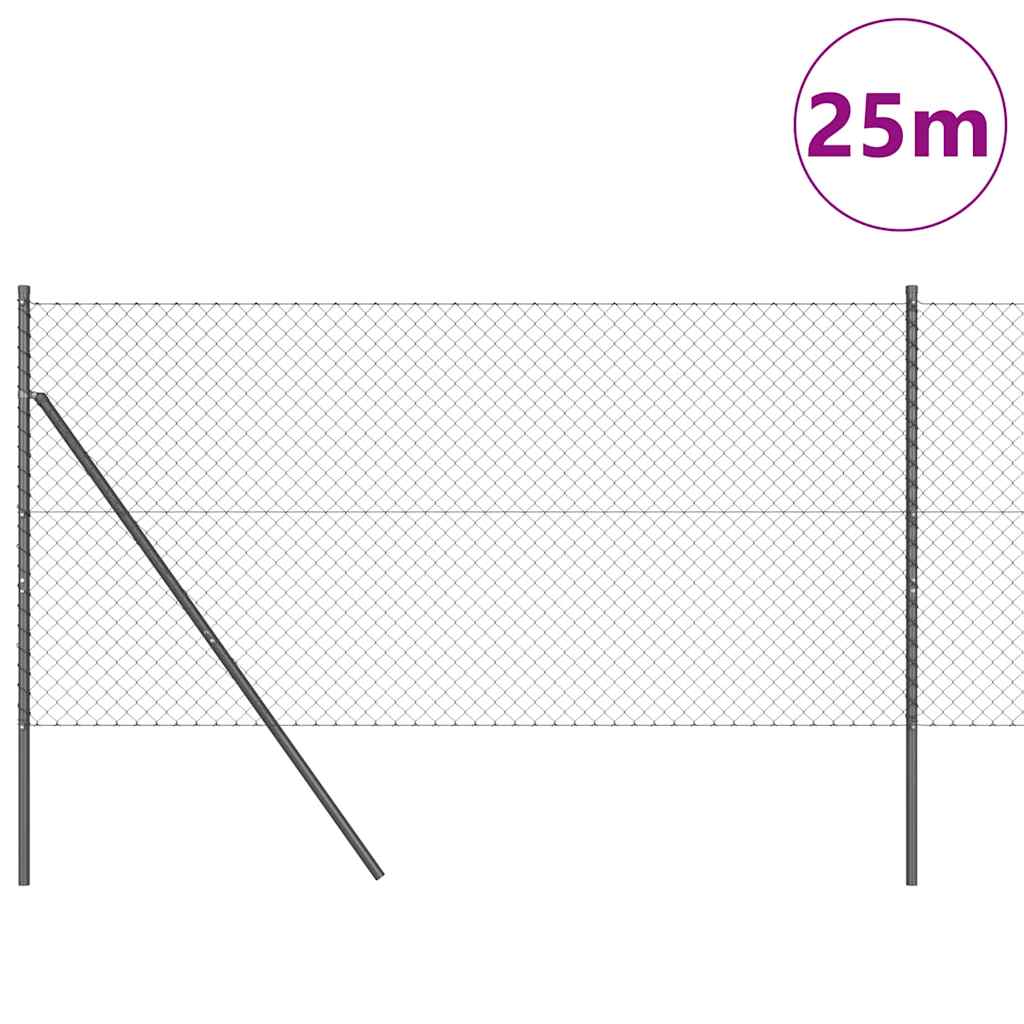 vidaXL Ogrodzenie spawane do mocowania w gruncie 25 x 1 m (S x W)