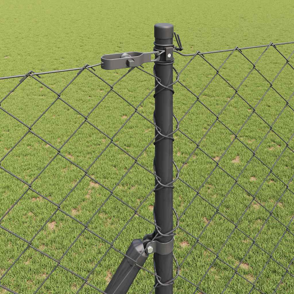 vidaXL Ogrodzenie spawane do mocowania w gruncie 25 x 1,5 m (S x W)