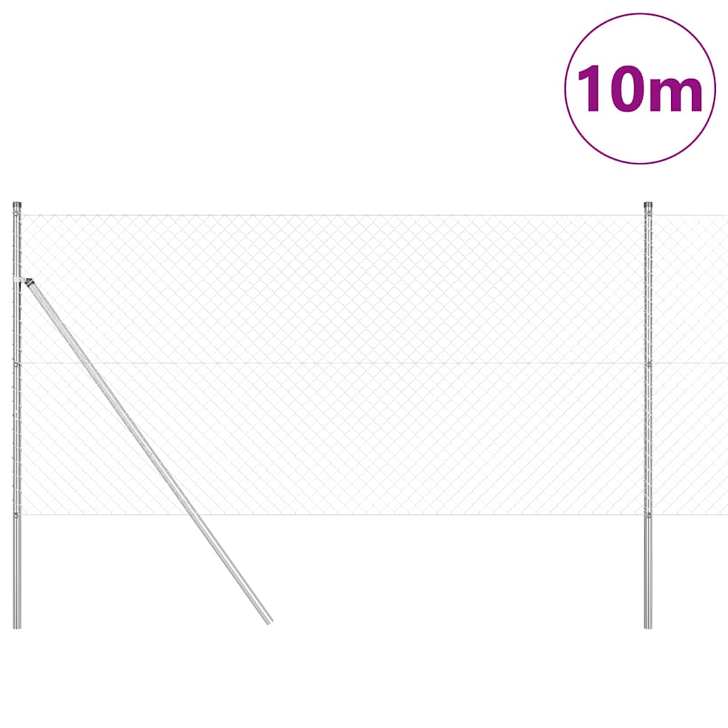 vidaXL Ogrodzenie spawane do mocowania w gruncie 10 x 1 m (S x W)