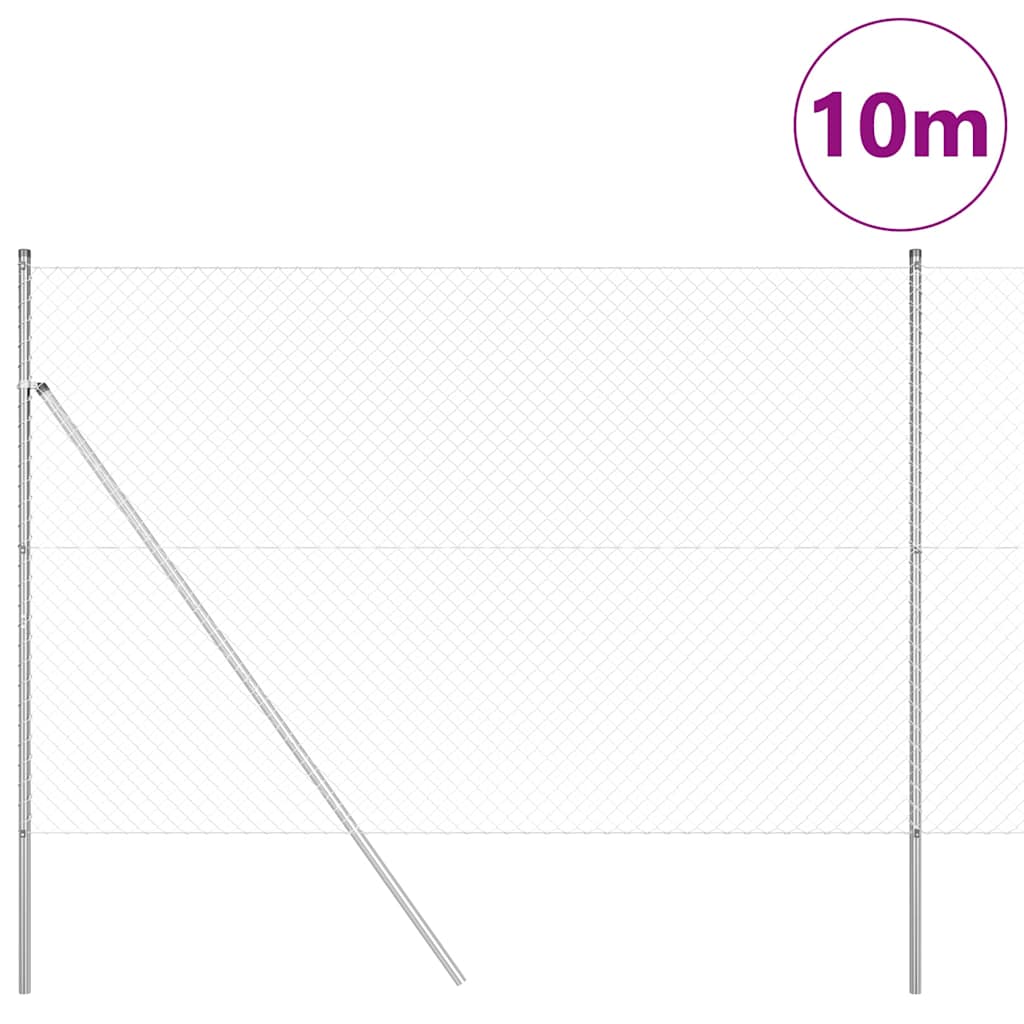 vidaXL Ogrodzenie spawane do mocowania w gruncie 10 x 1,5 m (S x W)