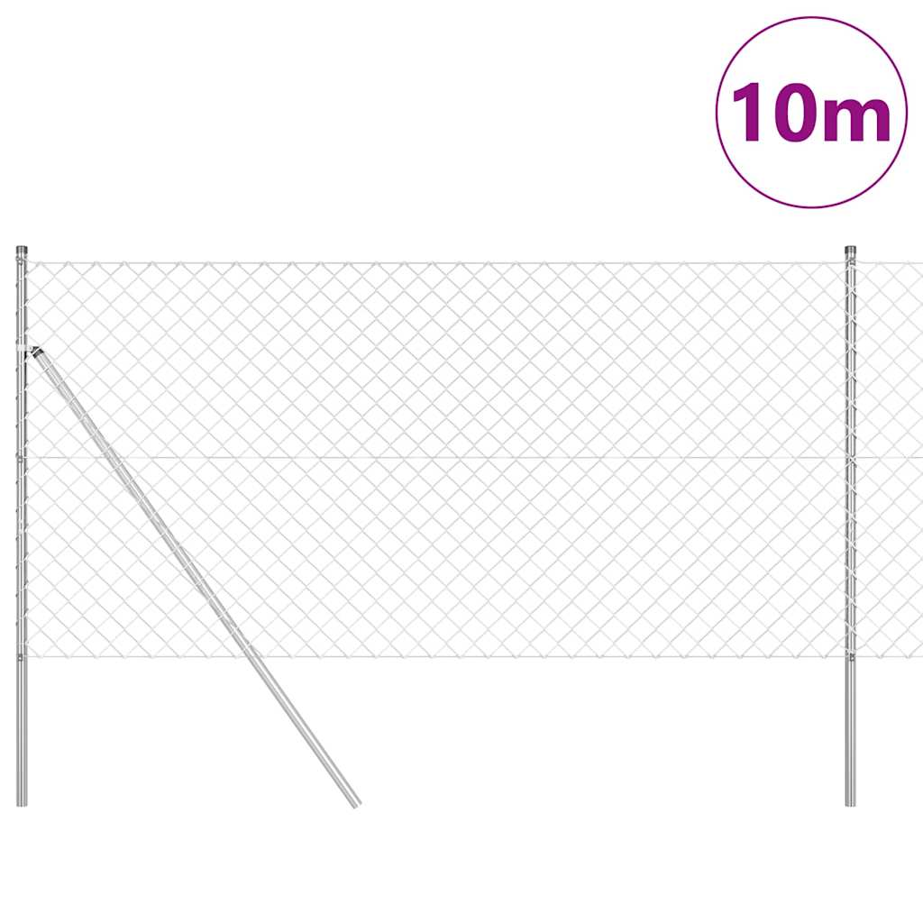 vidaXL Ogrodzenie spawane do mocowania w gruncie 10 x 1,2 m (S x W)