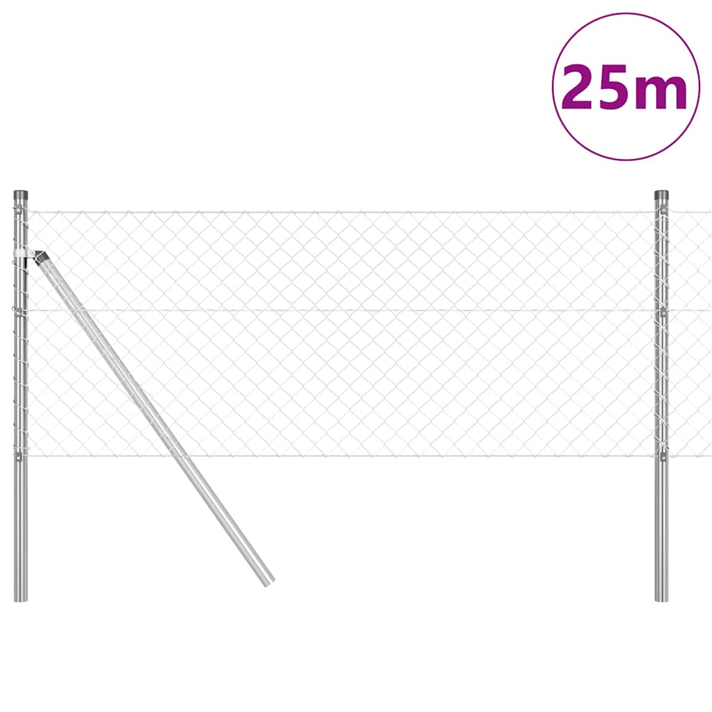 vidaXL Ogrodzenie spawane do mocowania w gruncie 25 x 0,8 m (S x W)