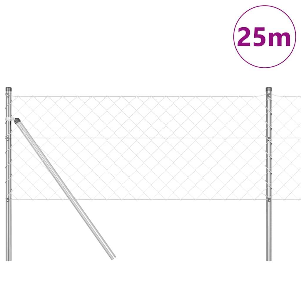 vidaXL Ogrodzenie spawane do mocowania w gruncie 25 x 0,6 m (S x W)