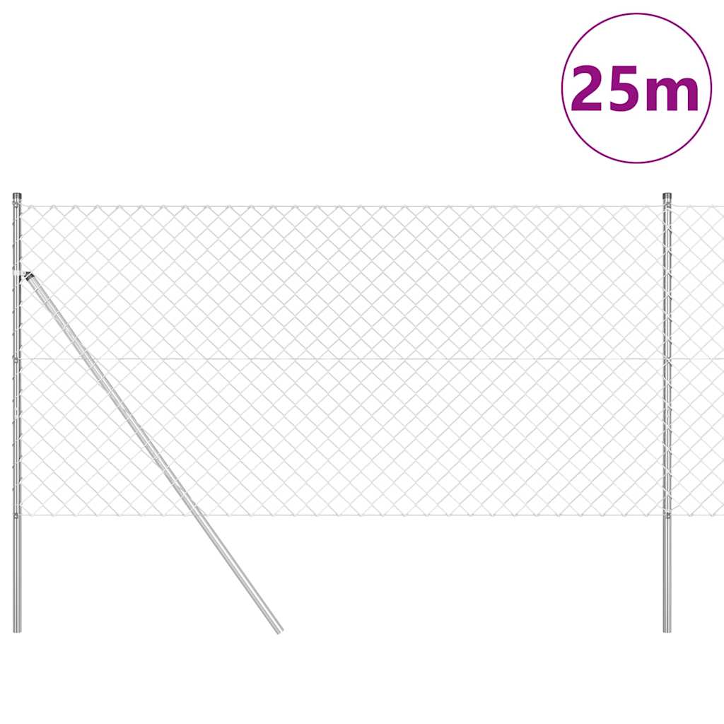 vidaXL Ogrodzenie spawane 25 x 1,2 m (S x W) Stal ocynkowana na gorąco
