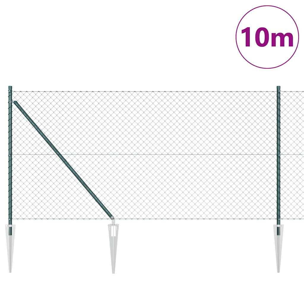 vidaXL Ogrodzenie z drutu spawanego z kolcami 10 x 1 m (S x W)