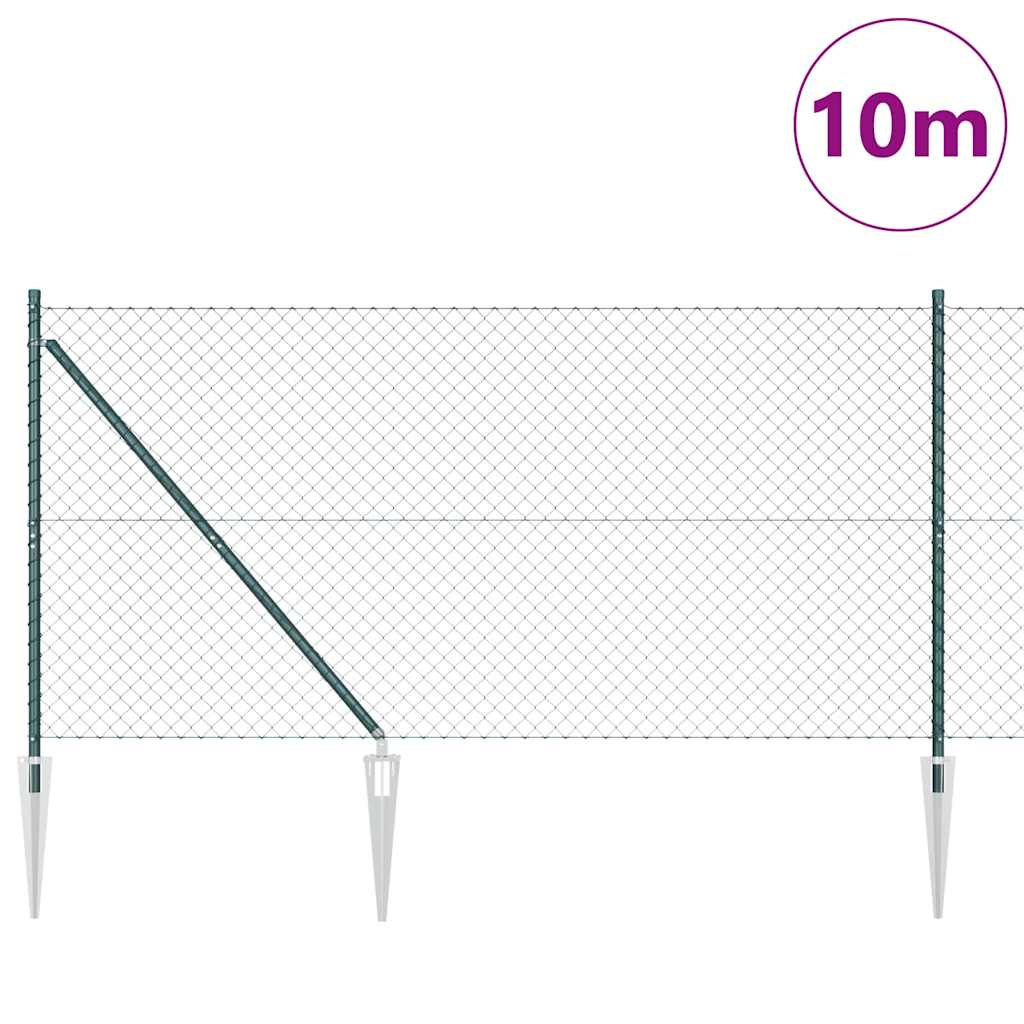vidaXL Ogrodzenie z drutu spawanego z kolcami 10 x 1,4 m (S x W)