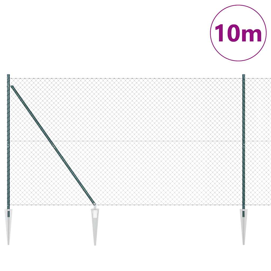 vidaXL Ogrodzenie z drutu spawanego z kolcami 10 x 1,5 m (S x W)