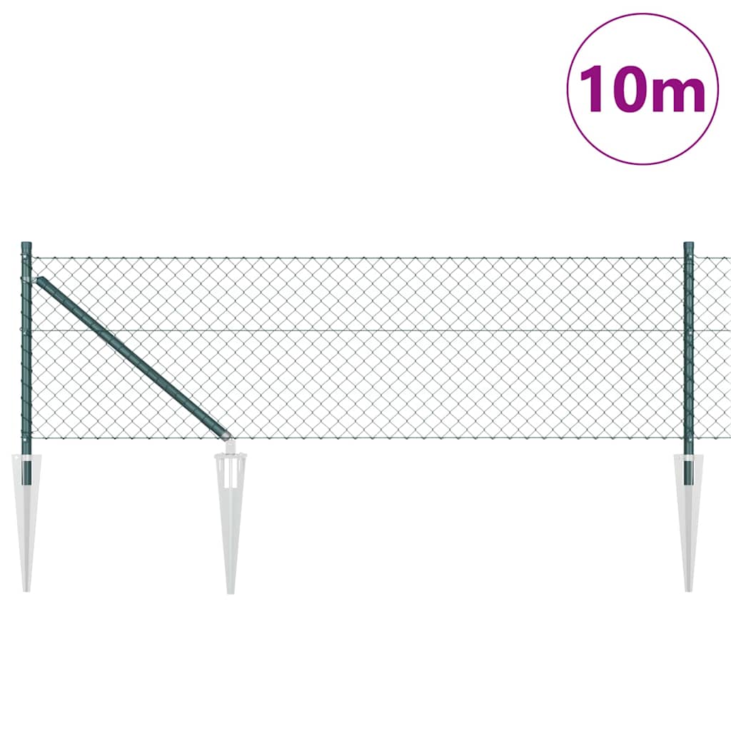 vidaXL Ogrodzenie z drutu spawanego z kolcami 10 x 0,8 m (S x W)