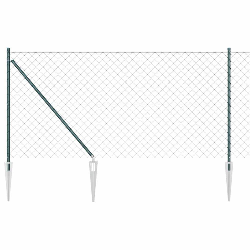 vidaXL Ogrodzenie z drutu spawanego z kolcami 25 x 1 m (S x W)