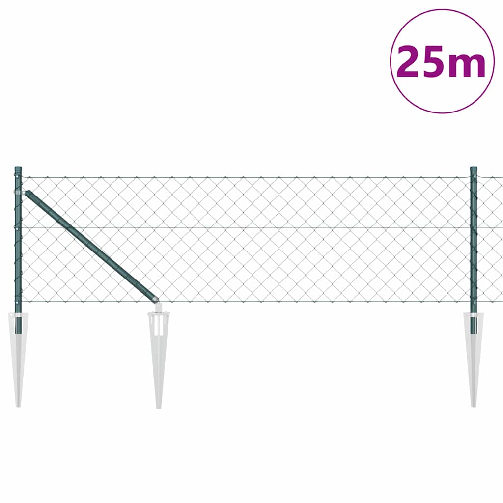 vidaXL Ogrodzenie z drutu spawanego z kolcami 25 x 0,6 m (S x W)