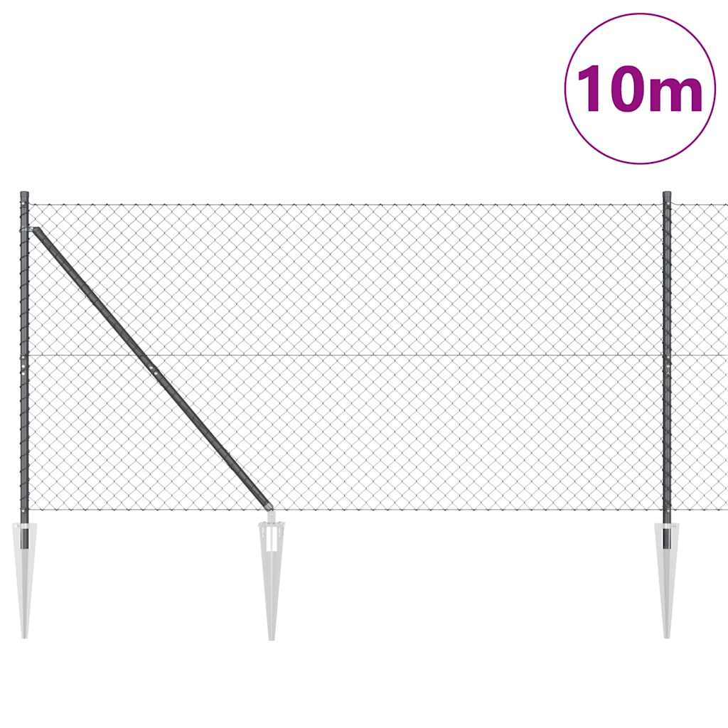 vidaXL Ogrodzenie z drutu spawanego z kolcami 10 x 1,2 m (S x W)