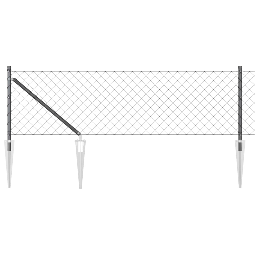 vidaXL Ogrodzenie z drutu spawanego z kolcami 10 x 0,8 m (S x W)