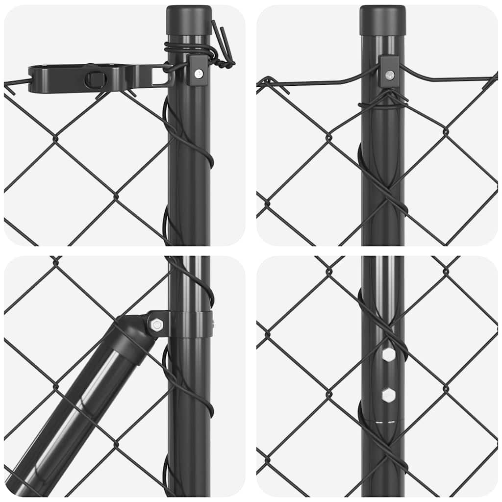 vidaXL Ogrodzenie z drutu spawanego z kolcami 25 x 1,5 m (S x W)