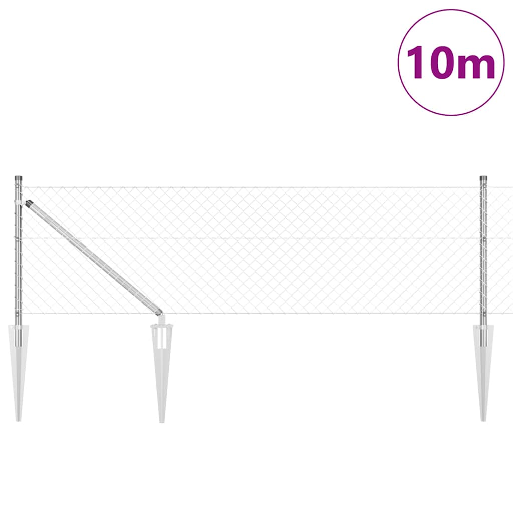 vidaXL Ogrodzenie z drutu spawanego z kolcami 10 x 0,8 m (S x W)