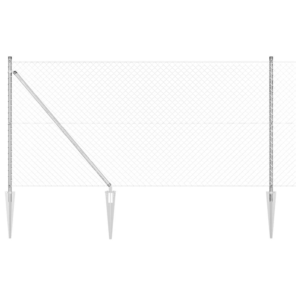 vidaXL Ogrodzenie z drutu spawanego z kolcami 10 x 1 m (S x W)