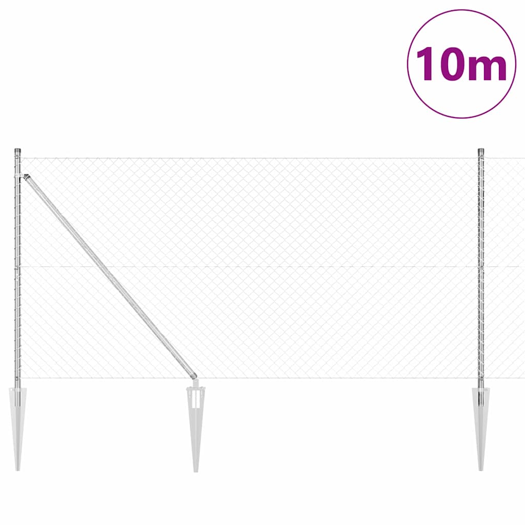 vidaXL Ogrodzenie z drutu spawanego z kolcami 10 x 1,2 m (S x W)