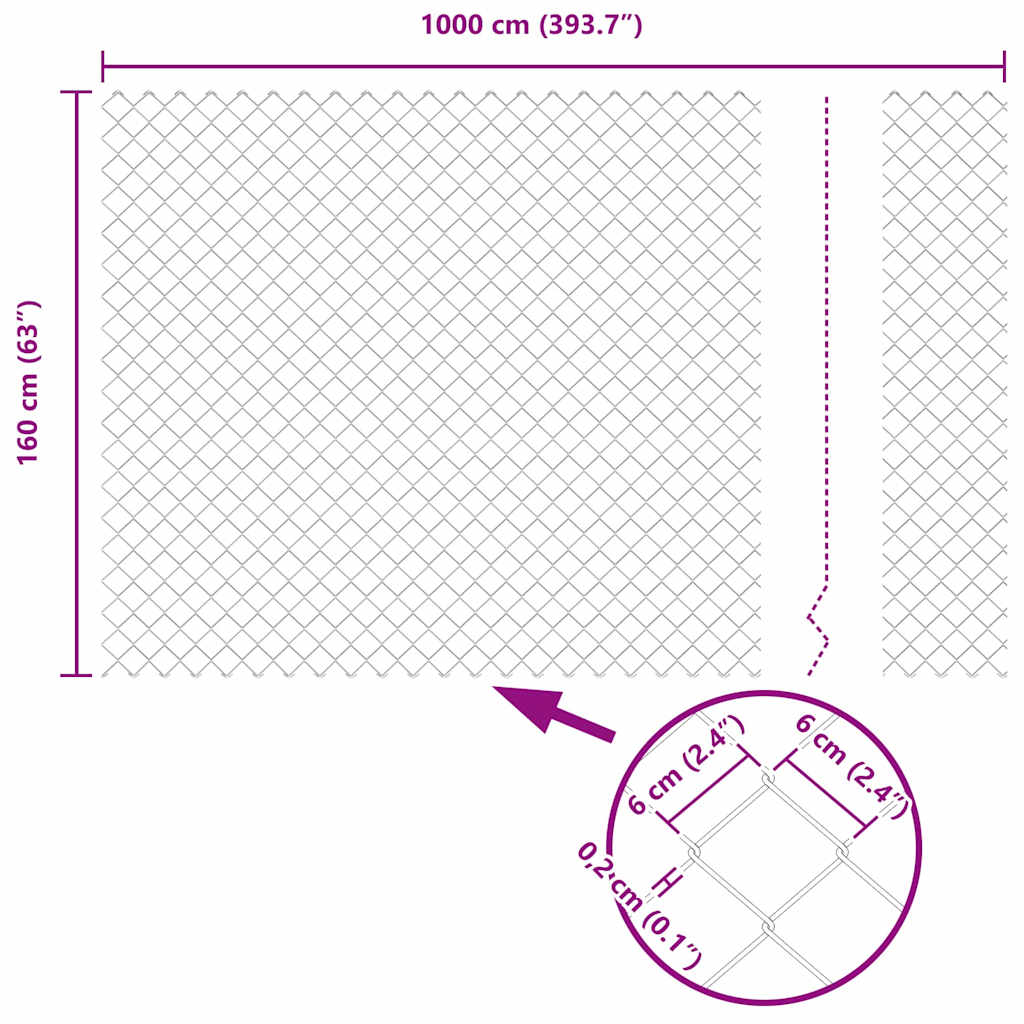 vidaXL Ogrodzenie z drutu spawanego z kolcami 10 x 1,6 m (S x W)